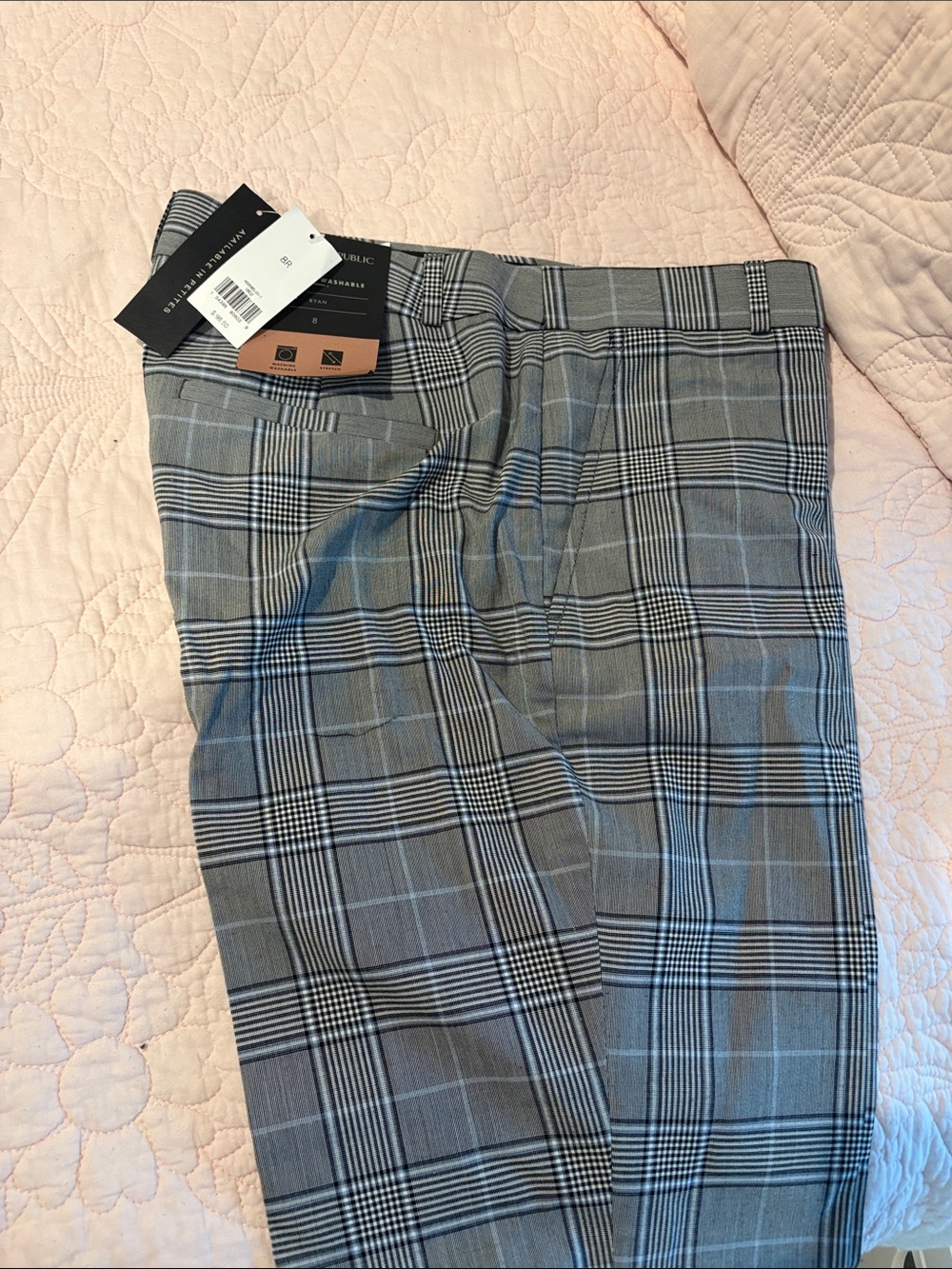 Banana Republic Gray Plaid Trousers